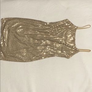Tan sparkly dress